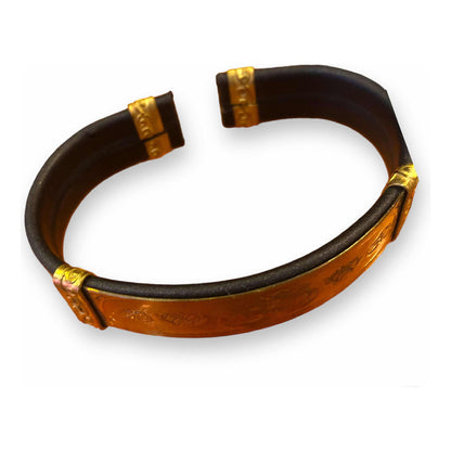 Brazalete Om Grabado Tipo Piel Om 12.7 Cm by ARTICULOS ESOTERICOS LETY