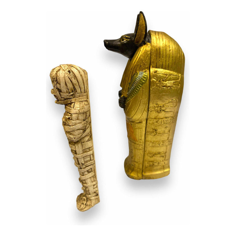 Sarcófago De Anubis Figura De Resina 19 Cm Dorado by HEREJE