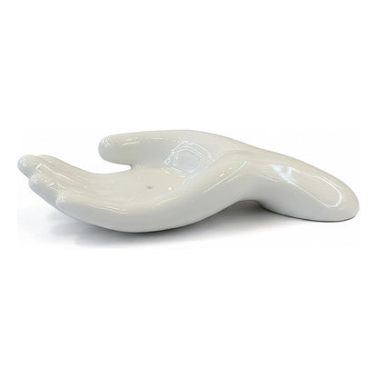Porta Incienso Ceramico 18x13cm Blanco Mano Mano by HEREJE