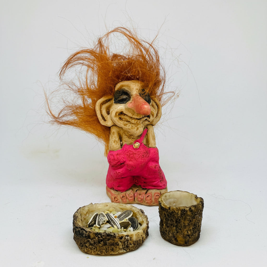 Troll Gay + Comedero 10 Cm Figura De Resina Nacional Morado by HEREJE