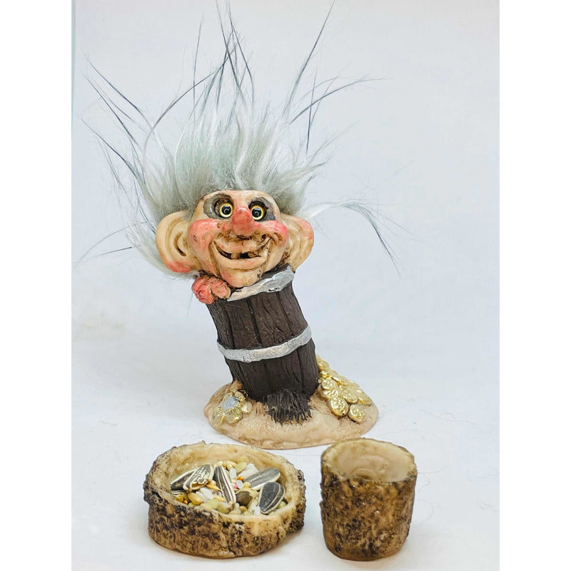 Troll Millonario + Comedero 12cm Figura De Resina Nacional Variado by HEREJE