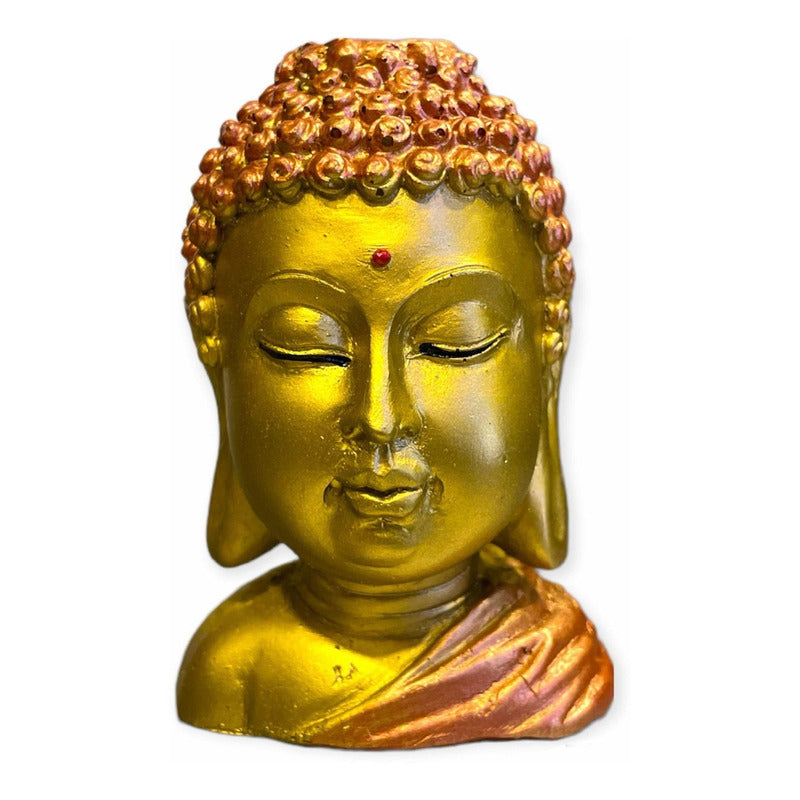 Buda Quemador De Incienso Escultura De Resina 9x6x6cm Dorado Lisa by HEREJE