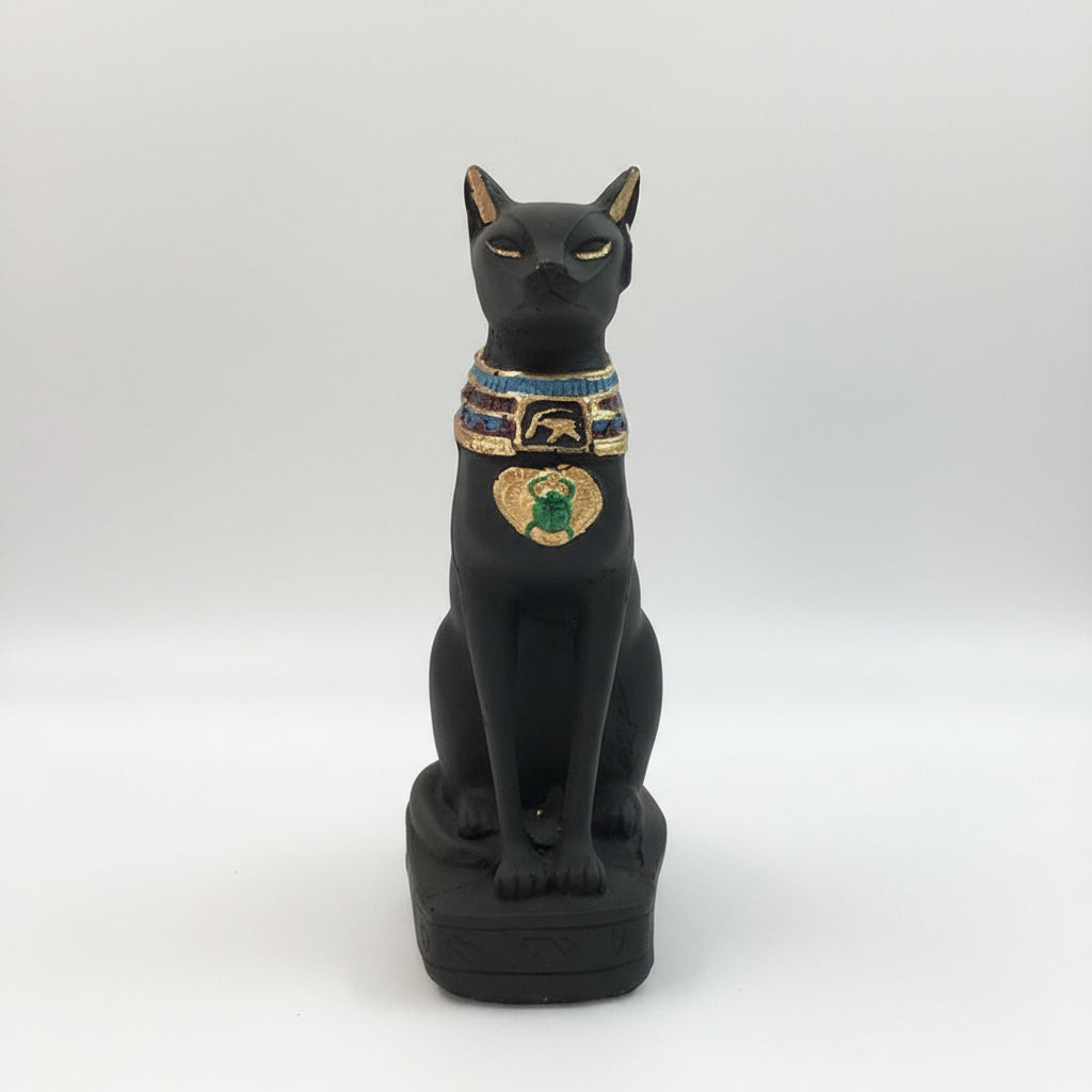 Gato Egipcio Resina Nacional 17.5cm Negro by ARTICULOS ESOTERICOS LETY