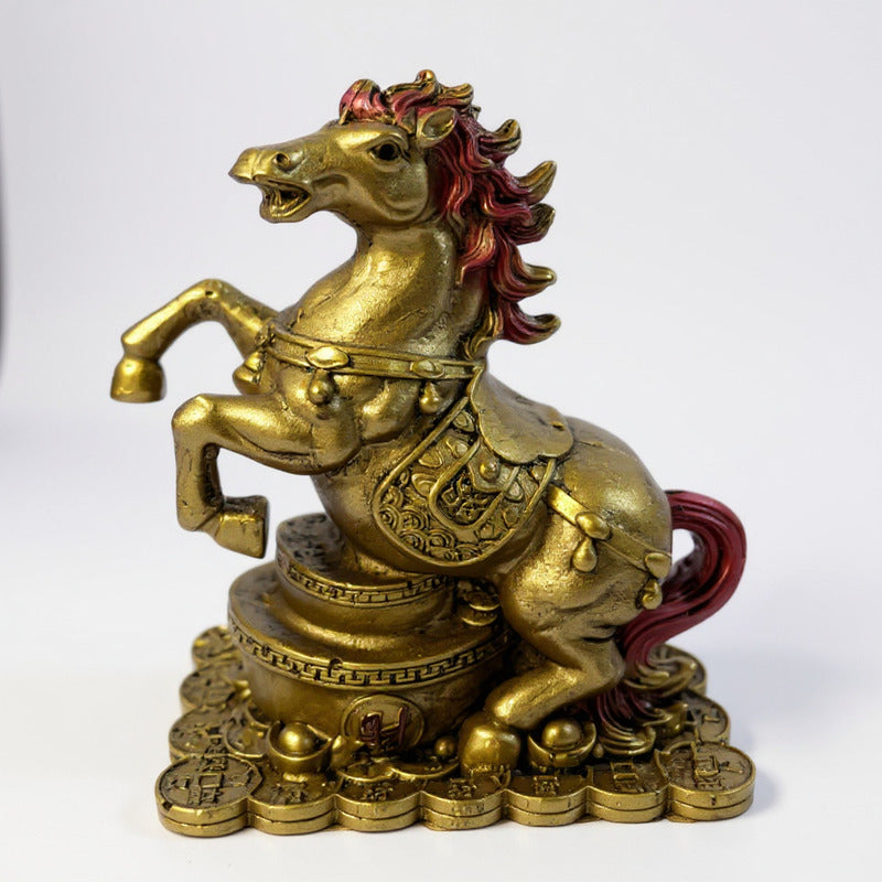 Caballo Del Año Chino Escultura De Resina 12x10x6cm by HEREJE