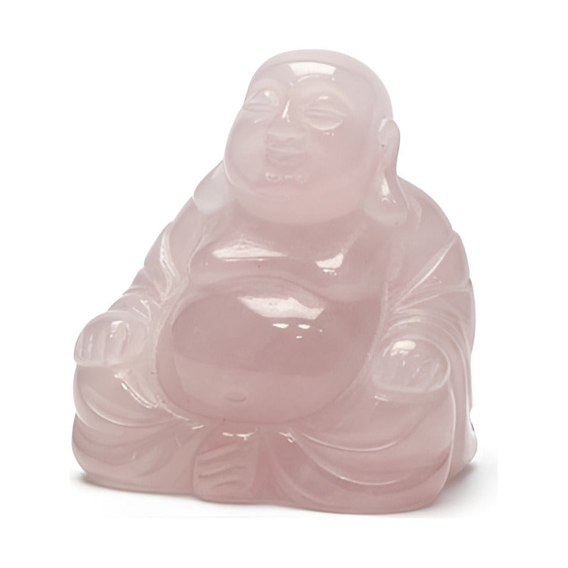 Escultura De Cuarzo Rosa Con Forma De Buda Rosa by HEREJE