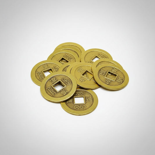 Monedas China Doradas Feng Shui 2.6 Cm Dorado by HEREJE
