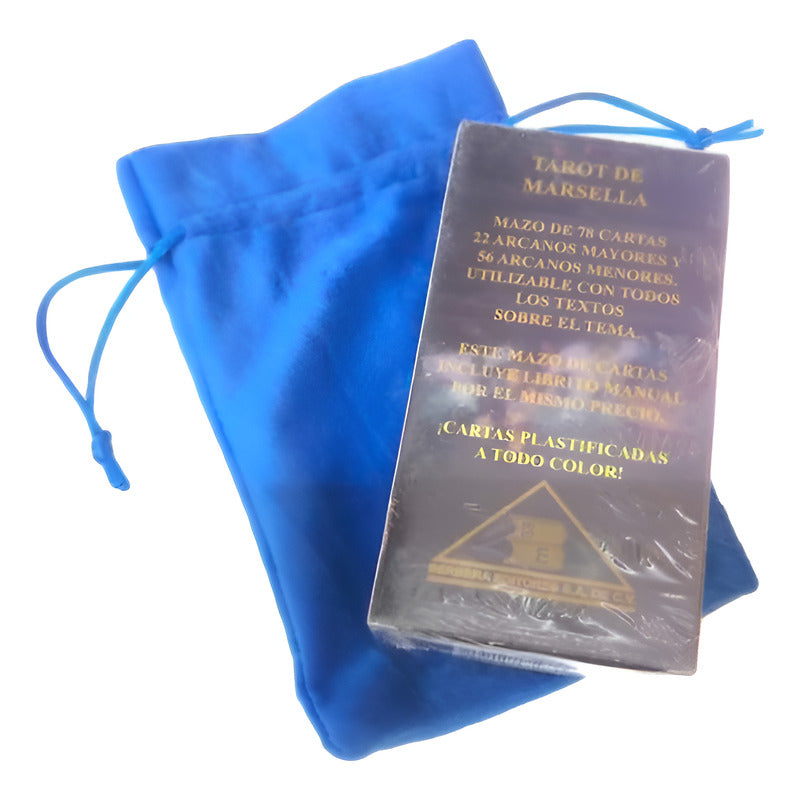 Tarot Marsella + Amuleto + Bolsa Para Tarot + Libro 13.4 Cm by HEREJE