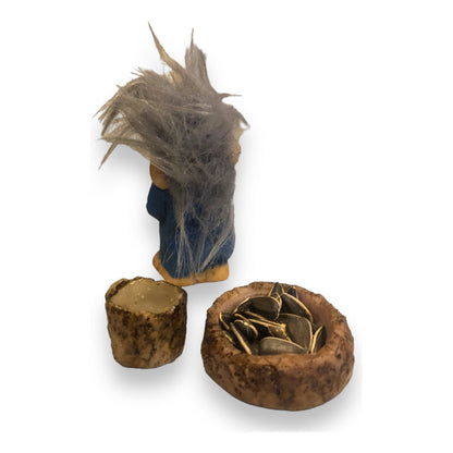 Troll Deseos Mujer + Comedero 9 Cm Figura De Resina Nacional Azul by HEREJE