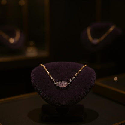 Collar Aquíje Pedra Cuarzo Dorado 45 Cm by HEREJE