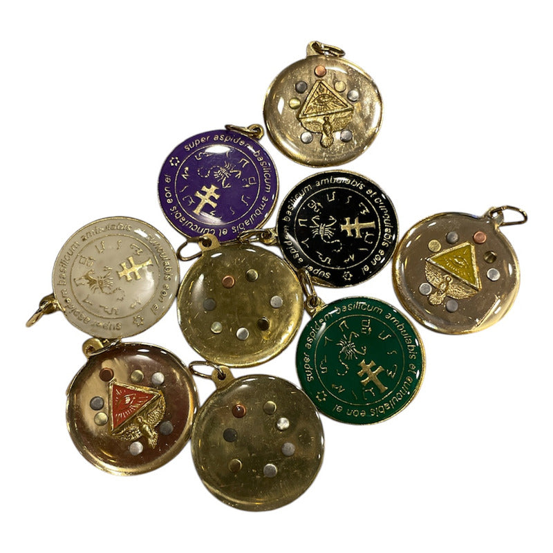 Exterminador Talisman Amulento Encapsulado Y Baño De Oro 3cm by ARTICULOS ESOTERICOS LETY