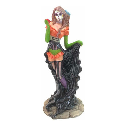 Catrina Resina Nacional Pintada A Mano Negro 26cm Negro by HEREJE