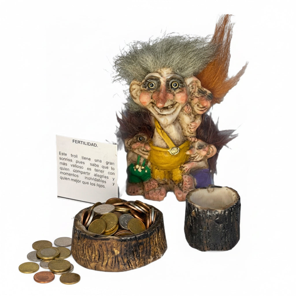 Troll Fertilidad Hombre + Comedero + Semillas 10 Cm Alto Variado by HEREJE
