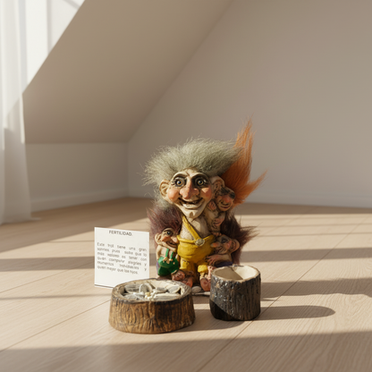 Troll Fertilidad Hombre + Comedero + Semillas 10 Cm Alto Variado by HEREJE