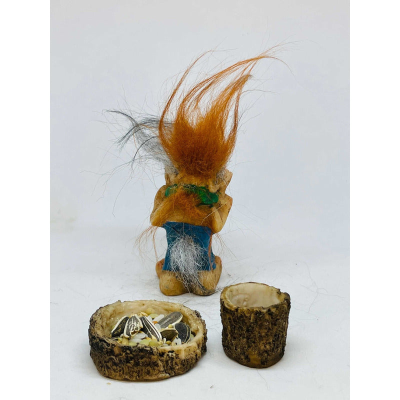 Troll Paternidad + Comedero 8 Cm Figura De Resina Nacional. Azul by HEREJE