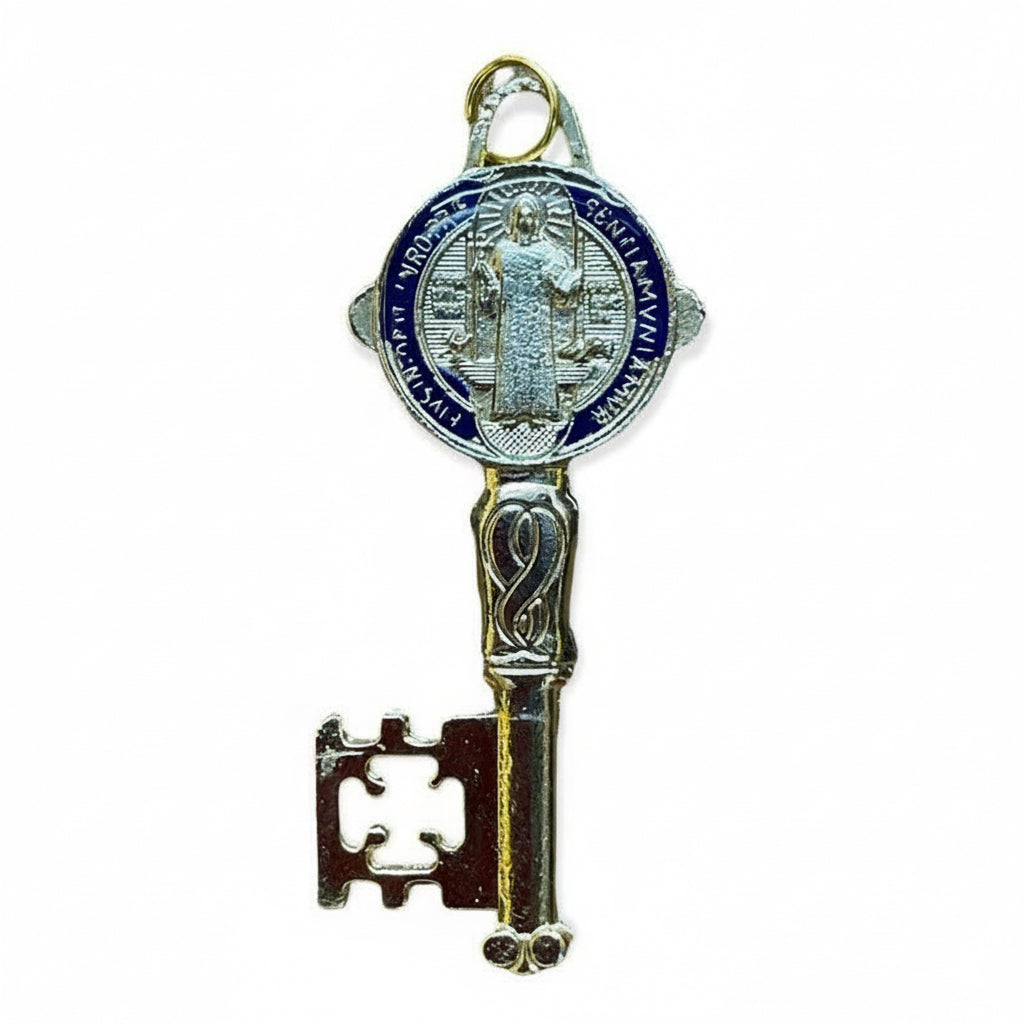 Llave De San Benito Dije Baño De Oro Encapsulado 5cm Varios by HEREJE
