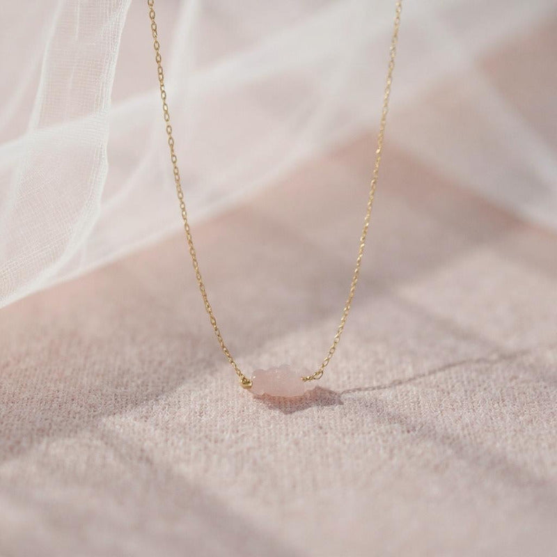 Collar Aquíje Pedra Cuarzo Dorado 45 Cm by HEREJE