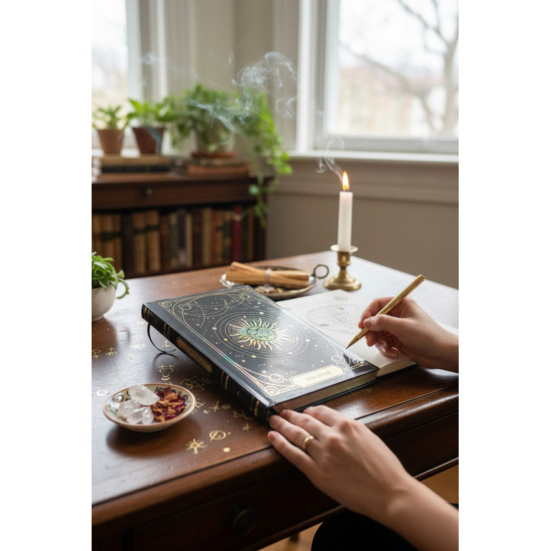 Libreta Grimorio Hojas Negras Para Rituales De Abundancia. by HEREJE