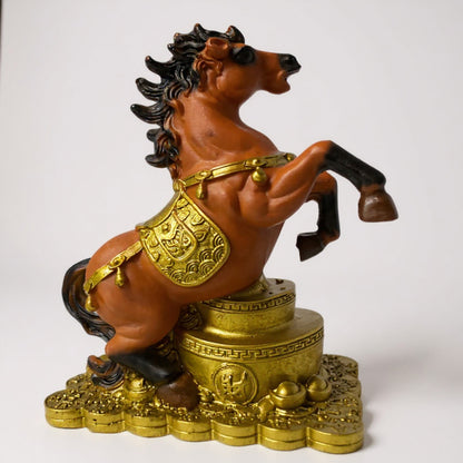 Caballo Del Año Chino Escultura De Resina 12x10x6cm by HEREJE