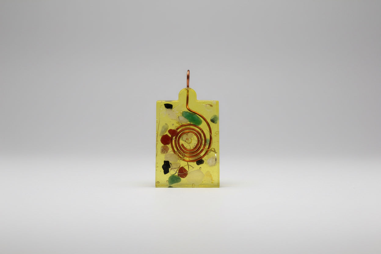 Orgonita Colgante Dije Amuleto Limpia La Energía Rectangulo by HEREJE