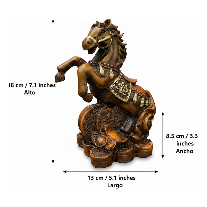 Caballo Año Chino Estatua De Resina 18x13x8.5 Cm by HEREJE