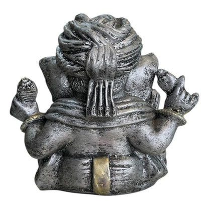Ganesh Estatua De Resina De 15 Cm De Altura Plateado by HEREJE