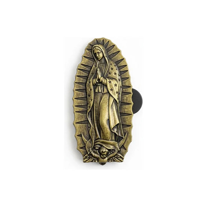 Virgen De Guadalupe Iman Decorativo 7 Cm De Altura Bronce Viejo by HEREJE