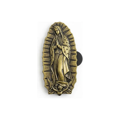 Virgen De Guadalupe Iman Decorativo 7 Cm De Altura Bronce Viejo by HEREJE
