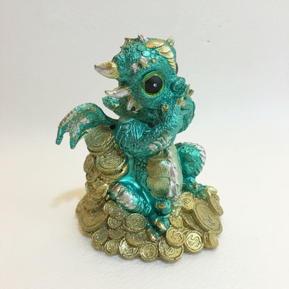 Dragón Tipo Bebe Resina 14.5 Cm Nacional Pintado A Mano. by HEREJE