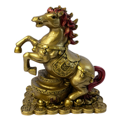 Caballo Del Año Chino Escultura De Resina 12x10x6cm by HEREJE