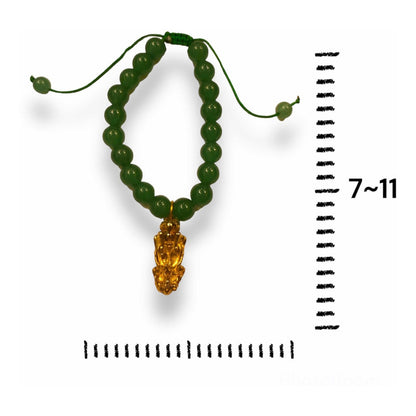 Pulsera De Jade Piyao 11~7 Verde Oscuro 11 Cm 17.78 Cm by ARTICULOS ESOTERICOS LETY