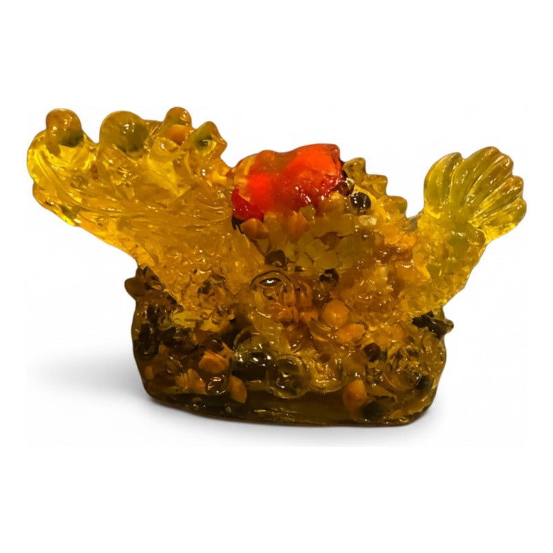 Dragón De Resina Transparente Figura Encapsuladas 2cm Altura Amarillo by HEREJE