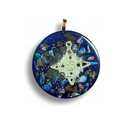 Orgonita Con Nudo De Brujas De 3.5 Cm De Diametro Azul by HEREJE