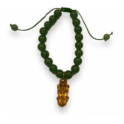 Pulsera De Jade Piyao 11~7 Verde Oscuro 11 Cm 17.78 Cm by ARTICULOS ESOTERICOS LETY