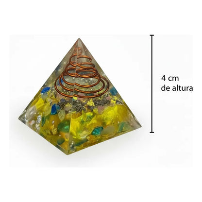 Piramide Orgonita 4 Cm De Altura Amarillo by HEREJE