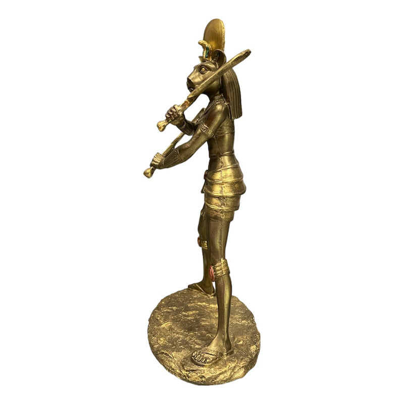 Sejmet Egipcio Figura De Resina 27cm Alto Tipo Bronce Tipo Bronce by HEREJE