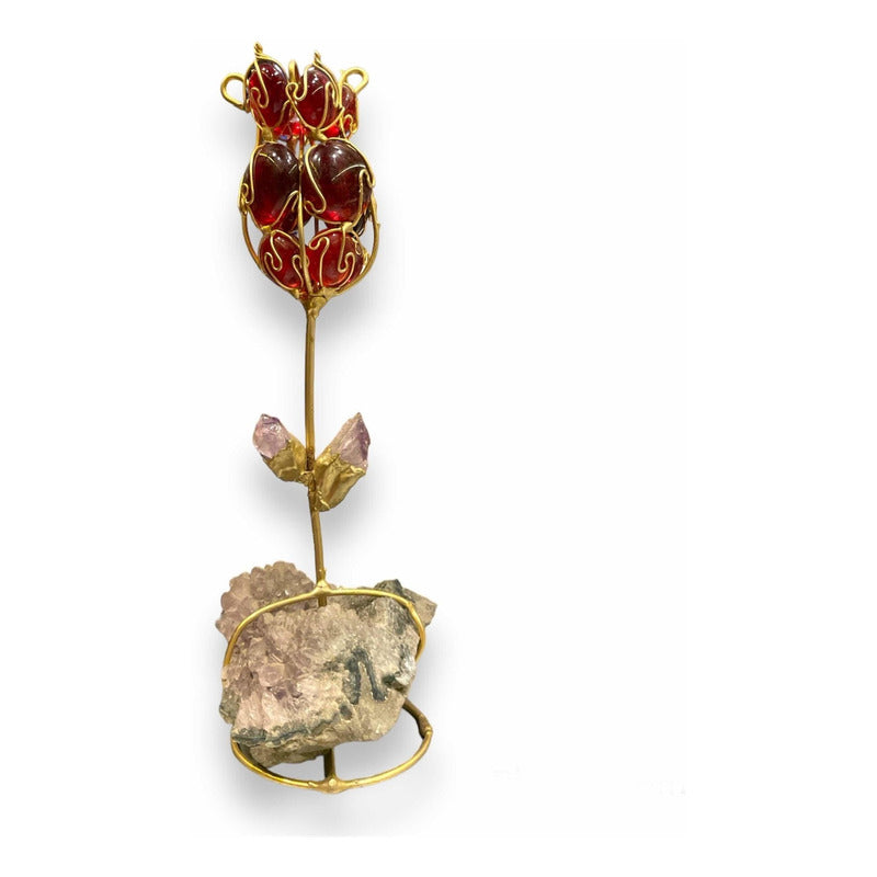 Flor Roja De Cuarzo Variado by HEREJE