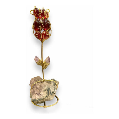 Flor Roja De Cuarzo Variado by HEREJE