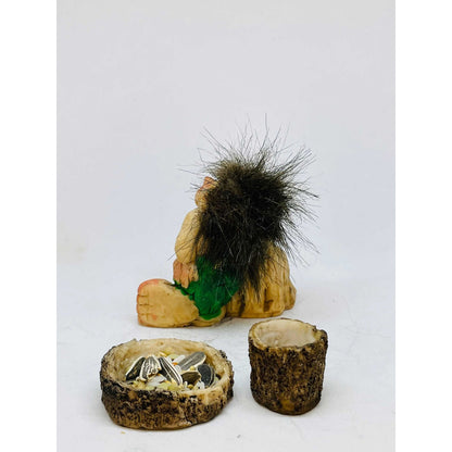 Troll Relajación + Comedero 7 Cm Figura De Resina Nacional Verde by HEREJE
