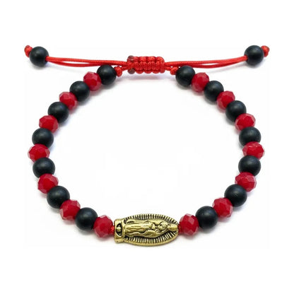 Pulsera Virgen De Guadalupe O San Judas Hilo Rojo Ajustable Virgen 7 Cm by HEREJE