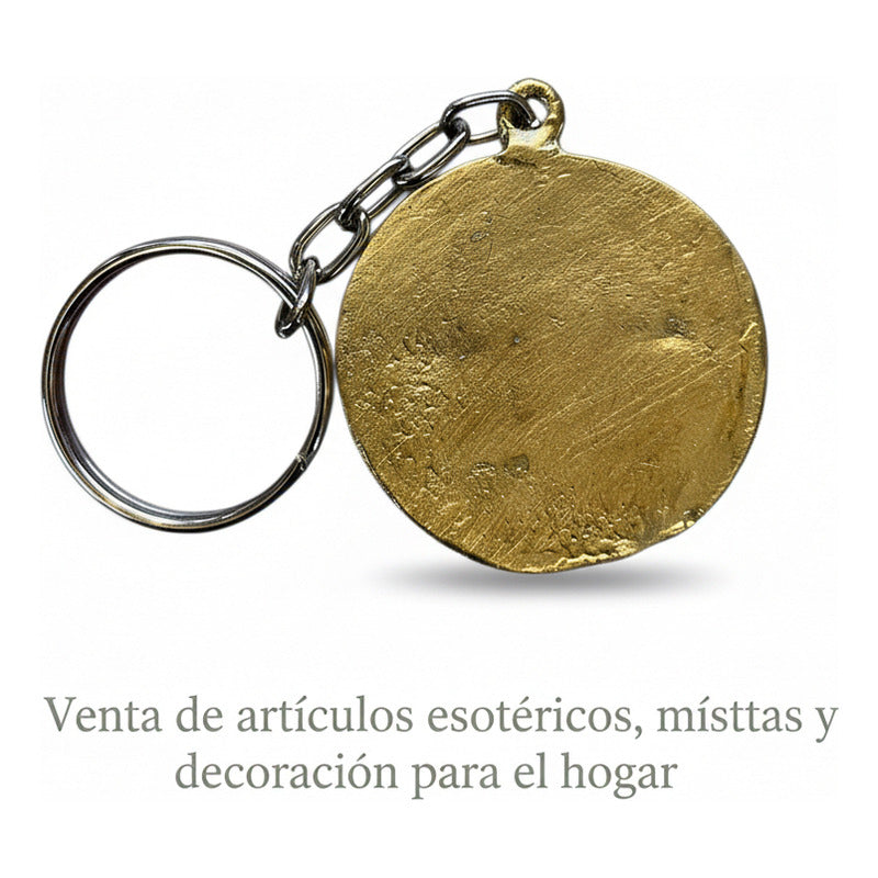 Llavero Feng Shui Elefante Y Rinoceronte Metal Hereje Azul by HEREJE