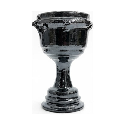 Sahumerio Copalera Porta Incienso Barro Vidriado 20x12x15 Cm Negro Lisa by HEREJE