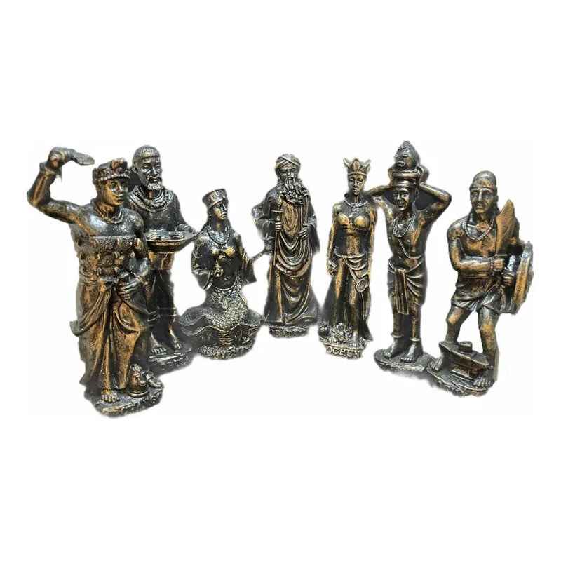 7 Potencias Africanas Figuras De Resina Individuales 10 Cm Yemaya