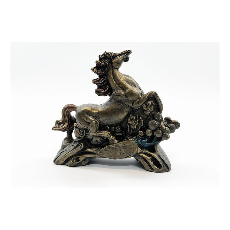 Caballo Del Año Chino Figura De Resina 6.5x8x2.5cm Dorado by HEREJE
