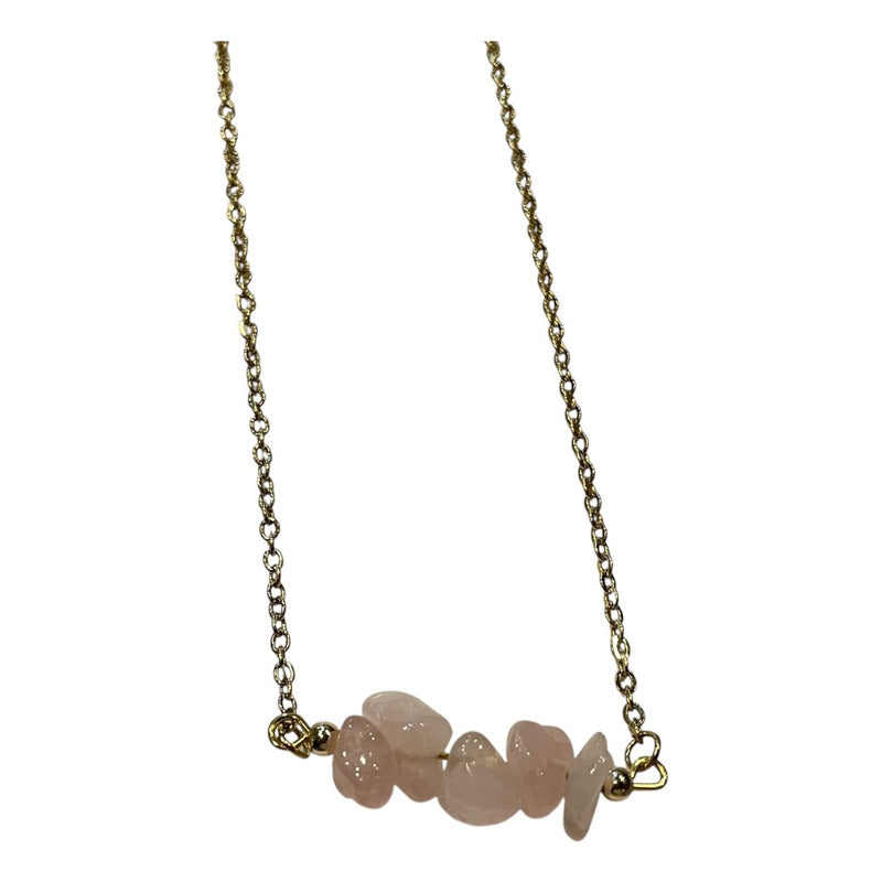 Collar Aquíje Pedra Cuarzo Dorado 45 Cm by HEREJE