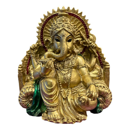 Estatua Ganesh Trono Resina 14 Cm. by HEREJE