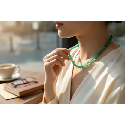 Amatista Collar De Piedra Natural Aventurina Verde by HEREJE