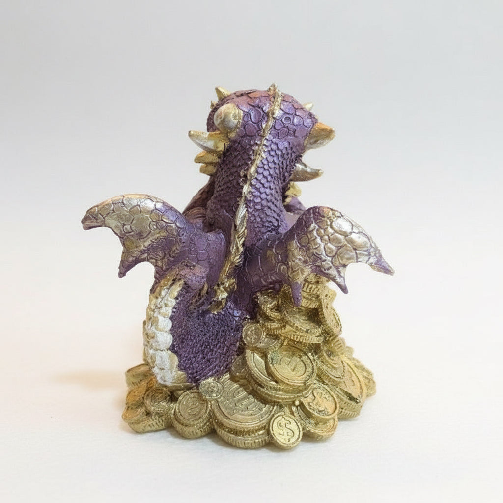 Dragón Tipo Bebe Resina 14.5 Cm Nacional Pintado A Mano. by HEREJE