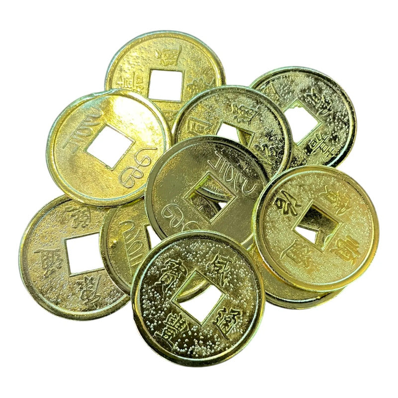 Moneda China Dorada 10 Piezas 2.3 Cm De Diametro by HEREJE