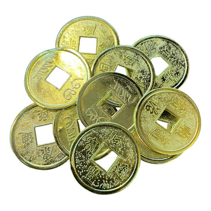 Moneda China Dorada 10 Piezas 2.3 Cm De Diametro by HEREJE