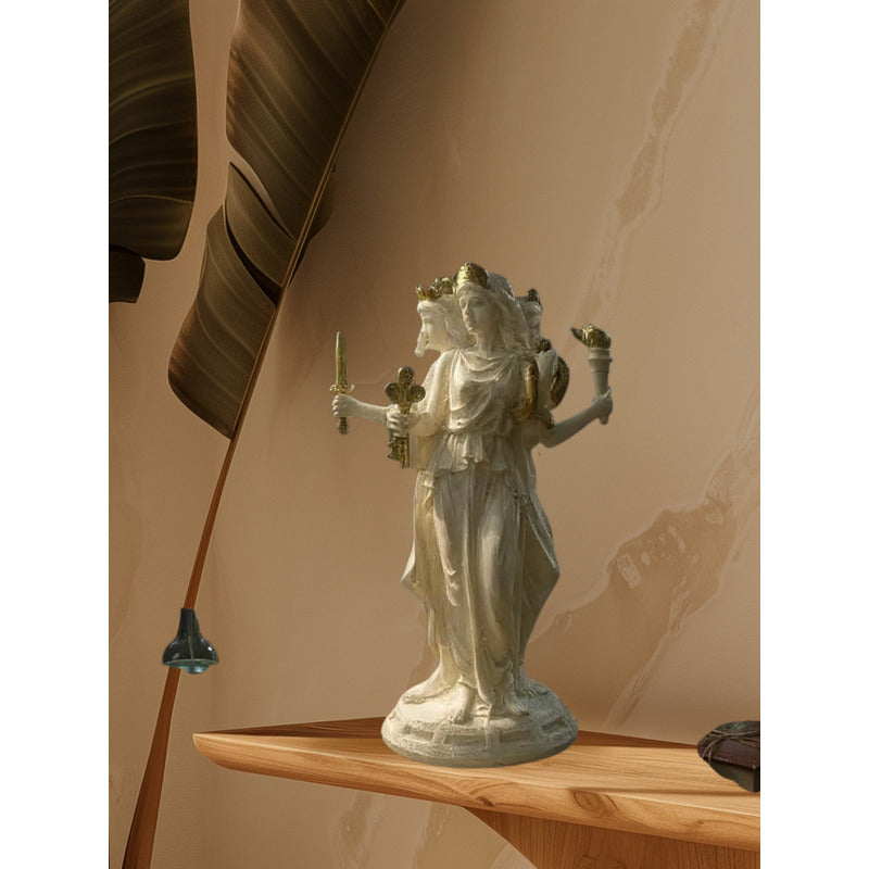 Estatua Hecate Triple Diosa Resina 21cm by HEREJE